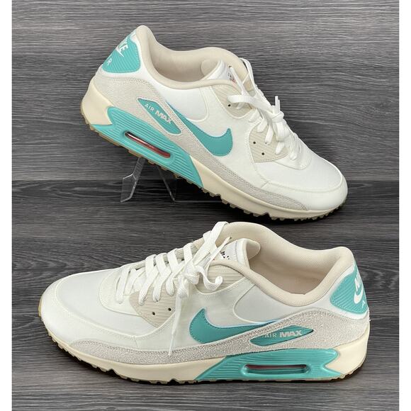 Nike Air Max 90 Golf NRG, Sail/Washed Teal | Size 13M [new] DO6492-141 - Picture 1 of 11